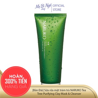 Sữa rửa đất sét mặt tràm trà NARUKO Tea Tree Purifying Clay Mask & Cleanser  Đài Loan