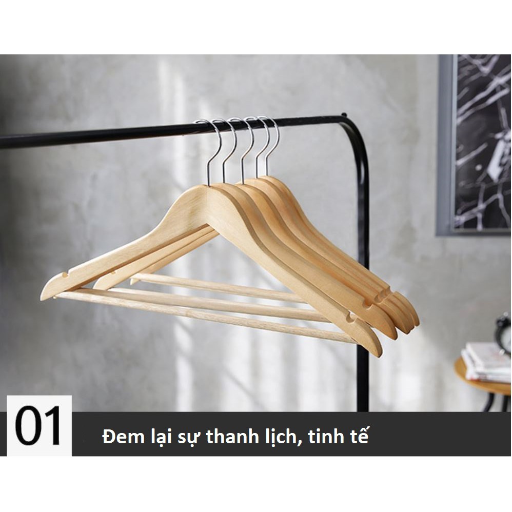 Móc Gỗ Treo Quần Áo