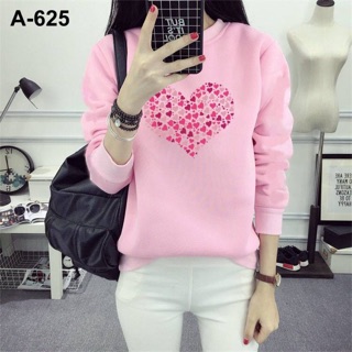 Áo nỉ trái tim hồng có bigsize