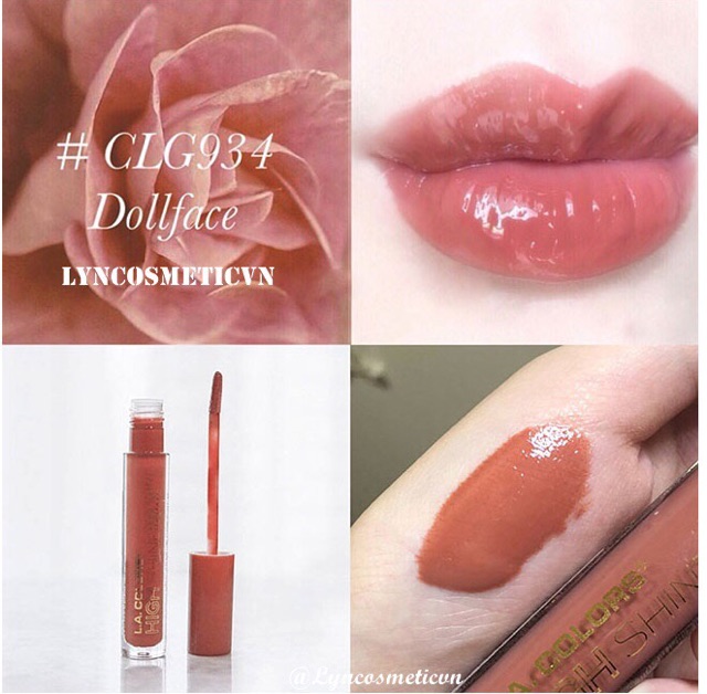 [Ko màu - có maù] Son bóng cấp ẩm ,căng mọng môi La.color lip gloss , Lacolors , lacolor934