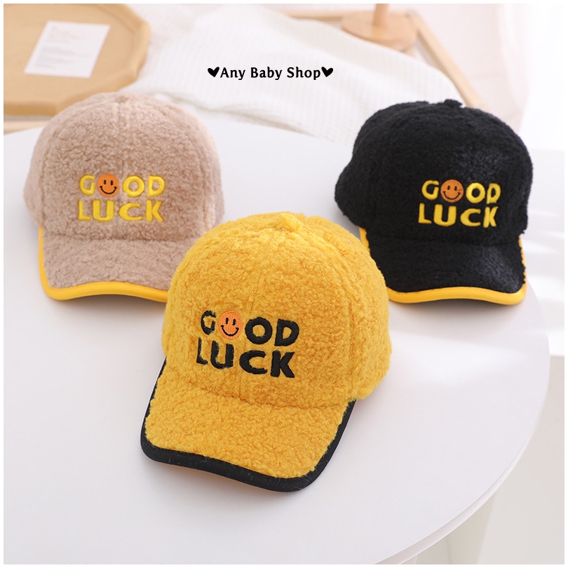Nón mũ lưỡi trai trẻ em thêu chữ Good Luck cho bé trai và bé gái nhiều màu xinh yêu ❣❣