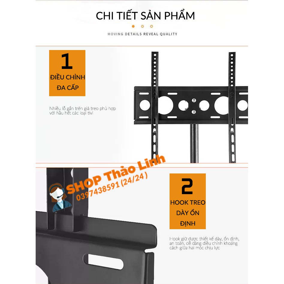 Giá Treo Màn Hình 3 Chân Đứng 32 - 55 Inch - Giá Treo Tivi Di Động - Tùy Chỉnh Đa Năng