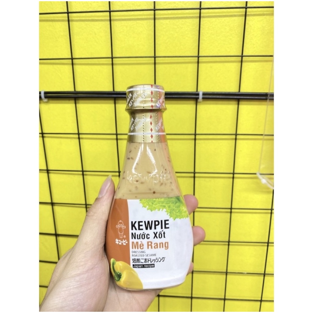 COMBO 2 CHAI NƯỚC XỐT MÈ RANG KEWPIE CAM KẾT CHÍNH HÃNG ( chai 210ml ) - ăn kem rong nho, rau salad