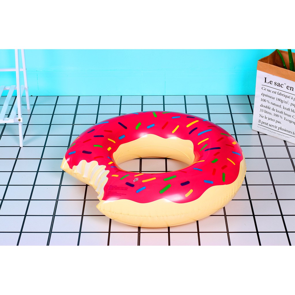 Phao bơi trẻ em GALANO size 60 cm cho bé tập bơi an toàn hình bánh vòng Donut dễ thương SS-001301