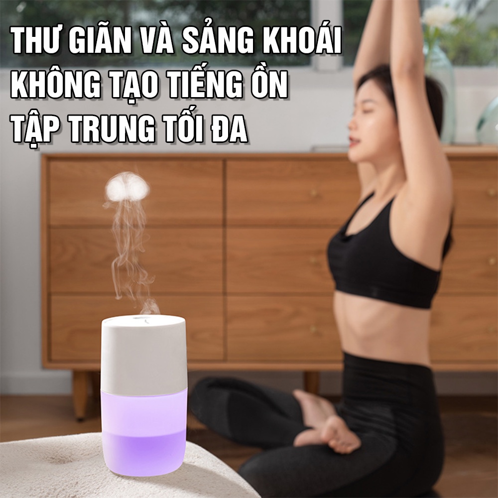 Máy phun sương hình sứa khuếch tán tinh dầu tạo ẩm khử mùi jellyfish elf độc đáo sáng tạo thông minh - BINGO STORE