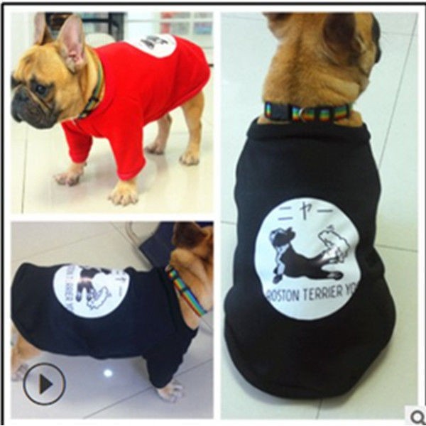 Quần áo cho thú cưng bulldog hai chân khoác cotton chiến đấu Pháp 