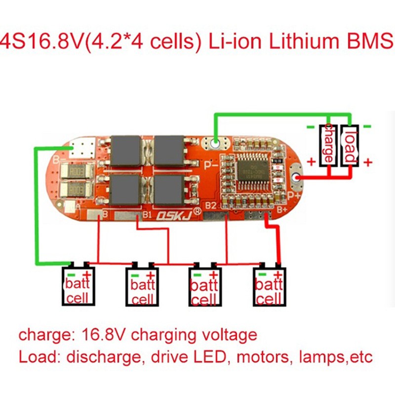 BMS 25A 3S 12.6V 4S 16.8V 5S 21V 18650 Li-ion Pin bảo vệ mạch sạc Bảng mạch mô-đun PCM polymer Lipo Cell PCB