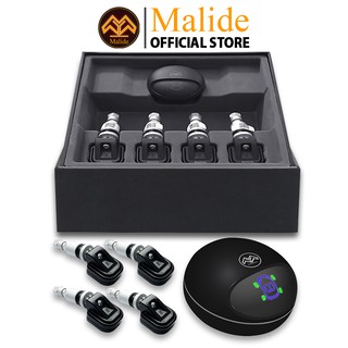 [CHÍNH HÃNG] Cảm biến áp suất lốp van trong Malide kết nối APP di động + Đầu thu mini cảnh báo giọng nói - Model B06R03