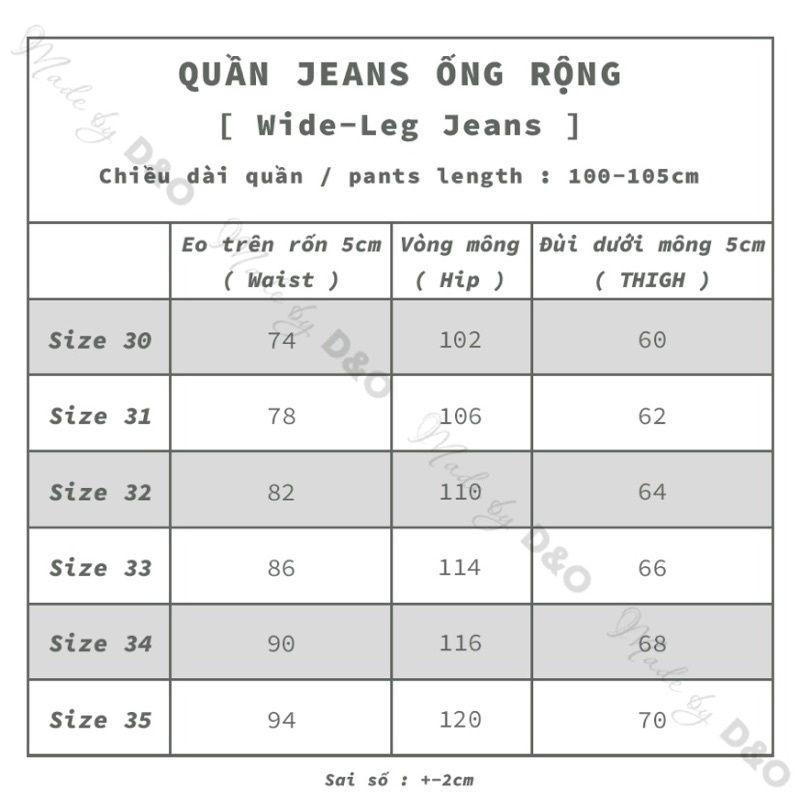 Quần Ống Suông Dài 95-105cm BigSize / Quần Dài Ống Rộng Jeans Phom To Không Giãn