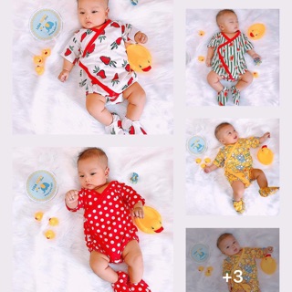 Bộ yukata kèm vớ cho bé dưới 13kg (ba mẹ inbox cô Linh tư vấn chuẩn size nha)