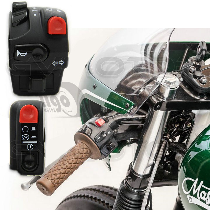 Cùm công tắc Domino - Size cùm 22mm - phụ tùng đồ chơi moto