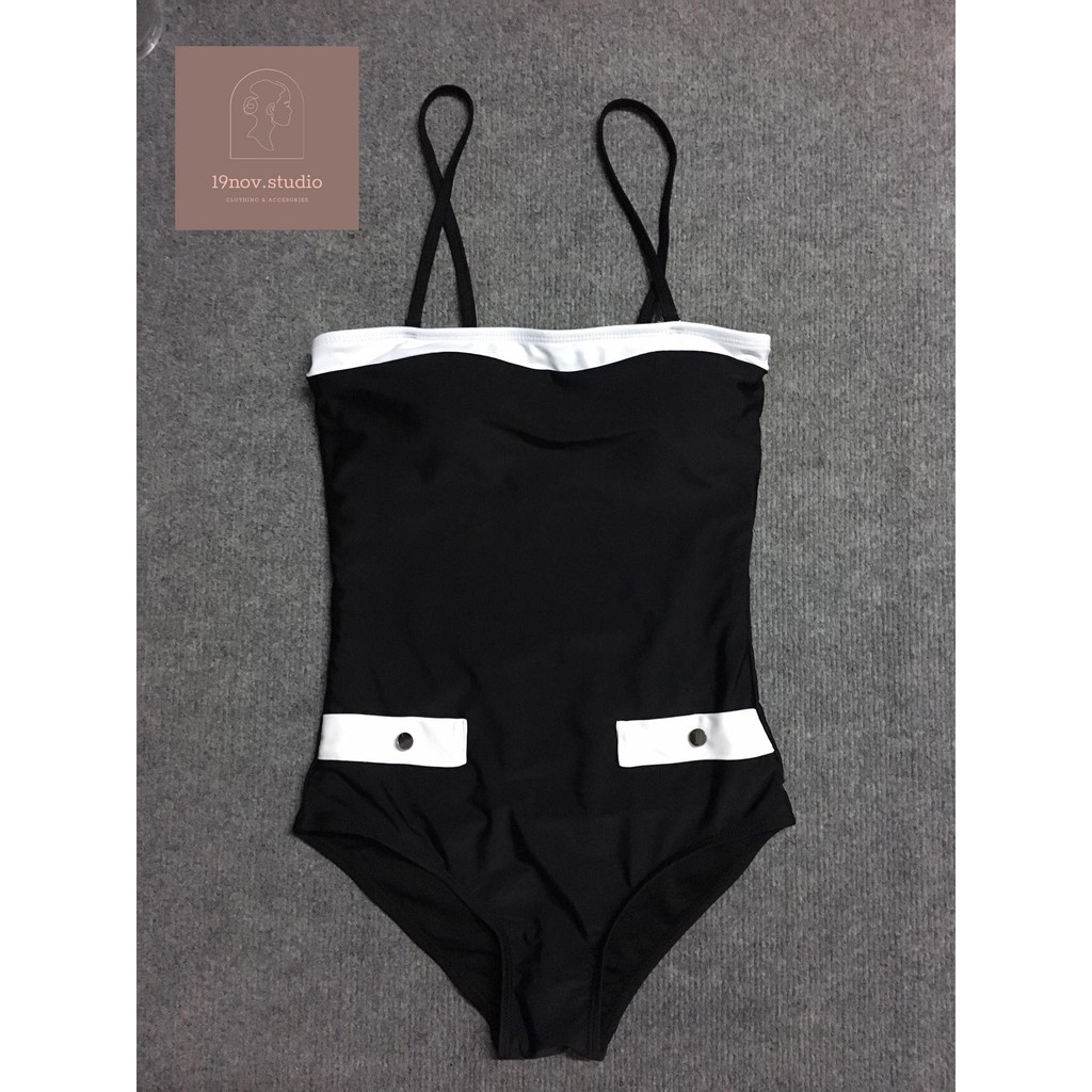 [ẢNH THẬT_SẴN] Bikini đồ bơi nữ 1 mảnh liền thân 2 dây Chanel | BigBuy360 - bigbuy360.vn