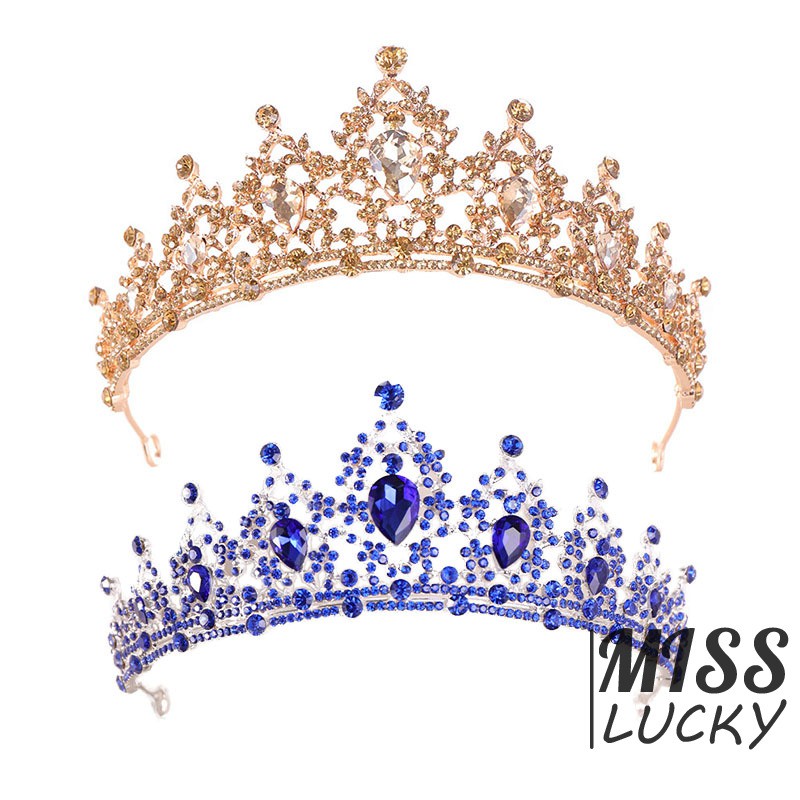Vương miện hợp kim đính đá thanh tú đa dụng