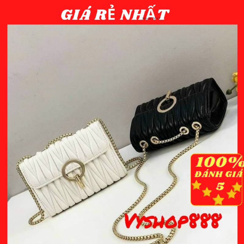 Túi xách nữ khoá tròn da mềm đẹp đeo vai đeo chéo Sz 20 để nhiều đồ tiện dung mã A12