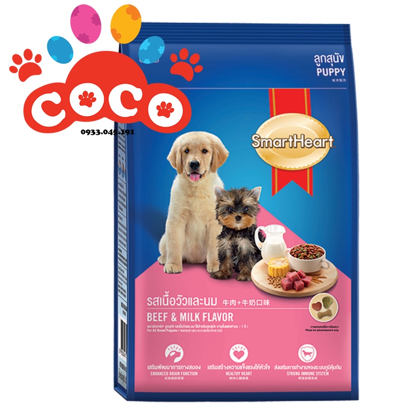 THỨC ĂN CHÓ CON SMARTHEART PUPPY 1.5kg