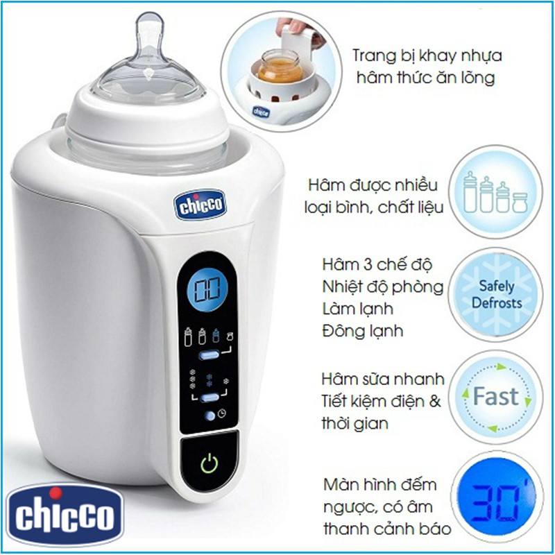 Máy Hâm Sữa Và Thức Ăn Điện Tử CHICCO 7390 (Bảo Hành 12 Tháng)