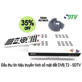 Đầu thu xem truyền hình Kỹ thuật số mặt đất DVB.T2 của SDTV-HTV, model: SDTV-15s, (tặng áo mưa)