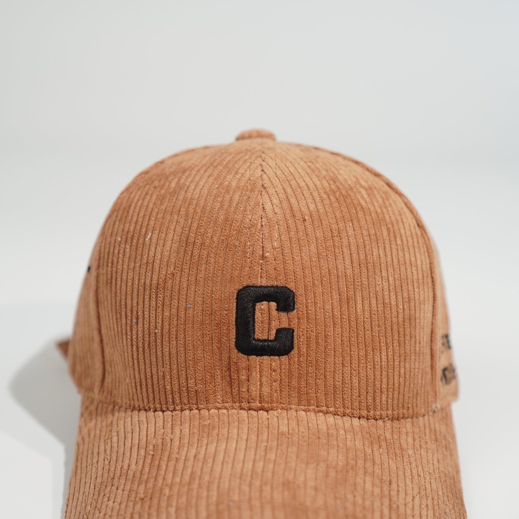 Mũ Lưỡi Trai Nón Kết Nhung Kaki Cao Cấp Thêu Chữ C Vintage Style 416 Phong Cách Ulzzang Form Unisex Nam Nữ - Hazo