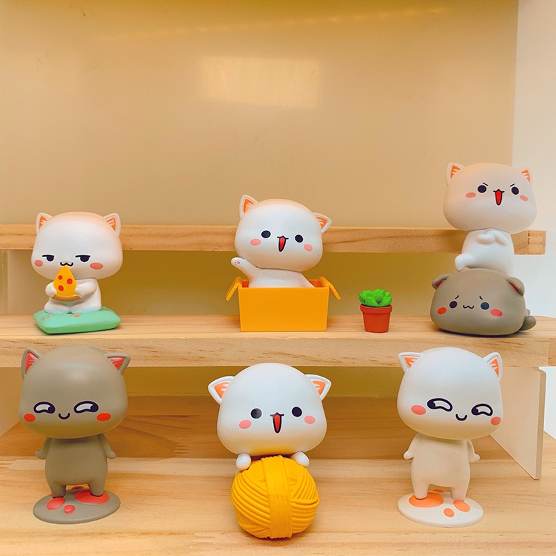 Tượng mèo trang trí  Mô hình mèo dễ thương, tượng mèo con đáng yêu , mèo nào cắn mỉu nào Zalo