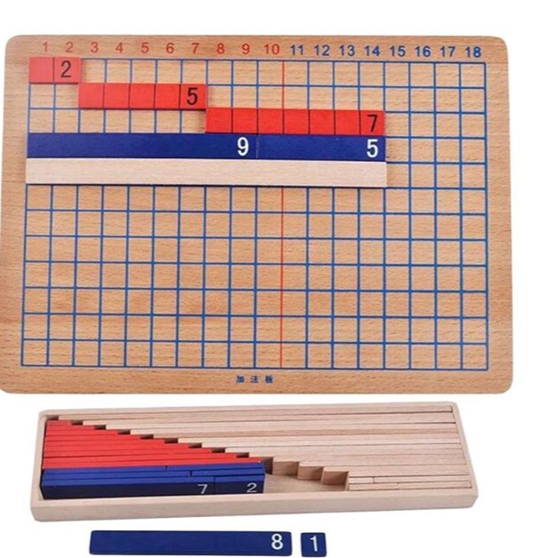 Bảng phép tính cộng trừ, Subtraction and Addition Strip Board - Giáo cụ montessori (bản gia đình)