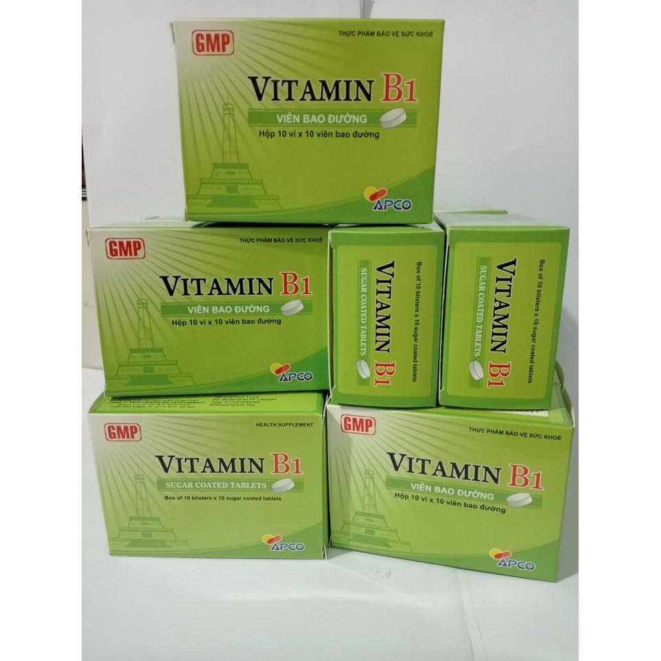 Viên uống VITAMIN B1 APCO Hộp 100 viên hỗ trợ tăng cường sức khỏe