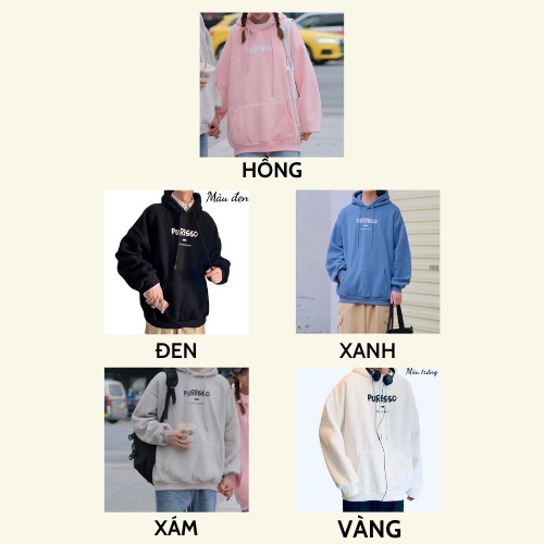 Áo hoodie nữ form rộng dày giá rẻ cute có mũ THE DELIA - Áo Khoác Nỉ Hoodie PURBSSO KNN36 | BigBuy360 - bigbuy360.vn