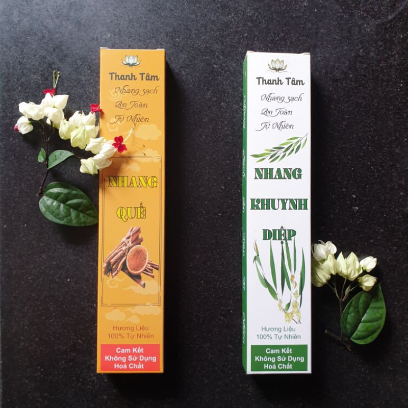 Hương/Nhang Thanh Tâm 100% TựNhiên/Không Hóa Chất Độc Hại/Hộp 50 Que