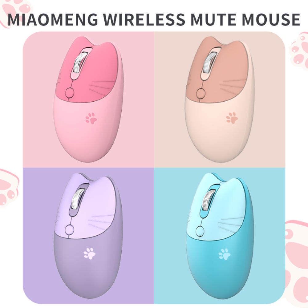 Chuột Không Dây HìNh DấU Chân MèO Dễ Thương Cho Laptop / PC