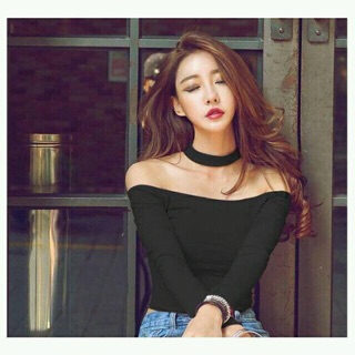 xả hàng áo chocker mặc ôm sát tôn dáng đẹp