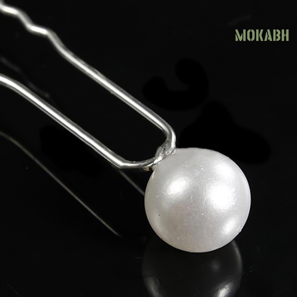 Set 20 Kẹp Tóc Đính Ngọc Trai Giả Màu Trắng Thanh Lịch Dành Cho Nữ