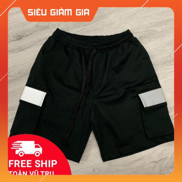 [Hình thật] quần short kaki túi hộp phản quang Unisex