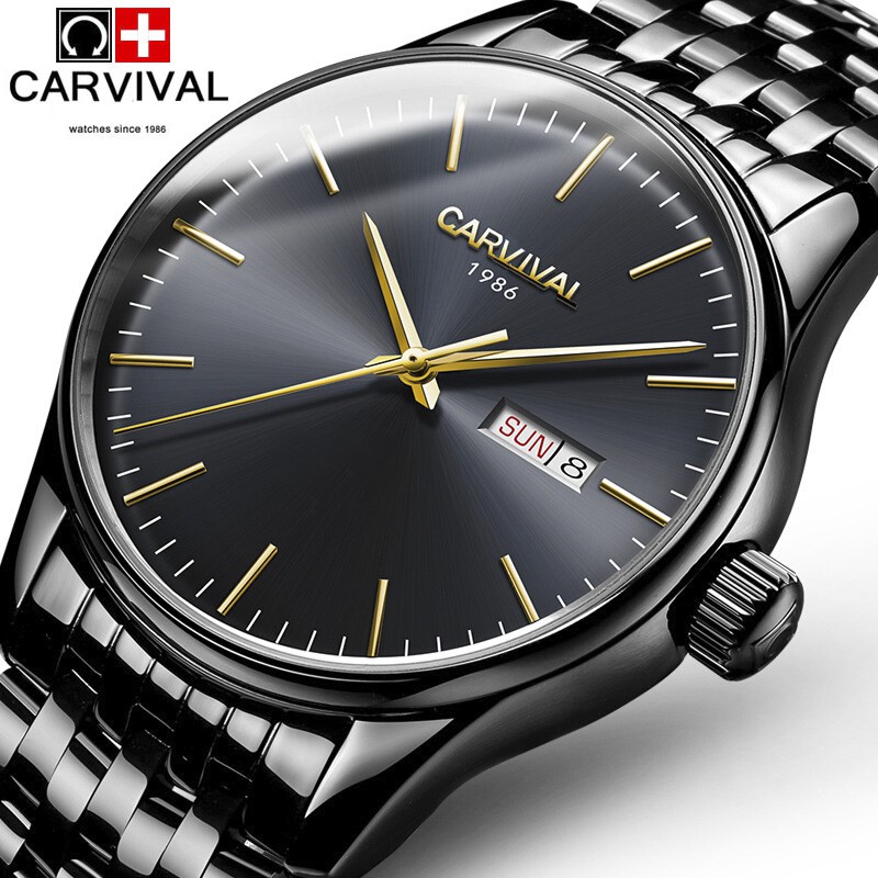 Đồng Hồ Nam CARVIVAL CA1986 Dây Thép Không Gỉ Cao Cấp - Hiển Thị 2 Lịch | BigBuy360 - bigbuy360.vn