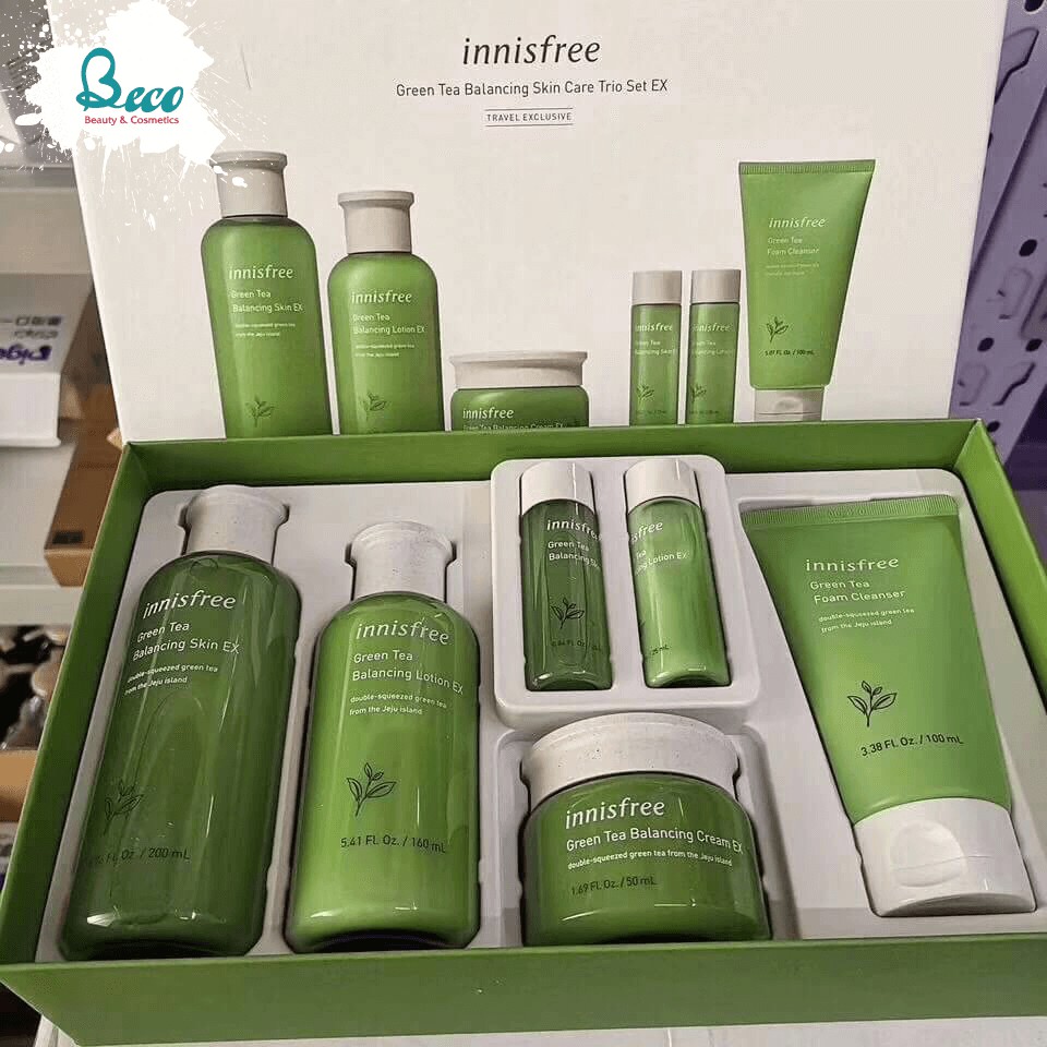 Set dưỡng da trà xanh Innisfree Green Tea Balancing Skin Care Trio Set EX