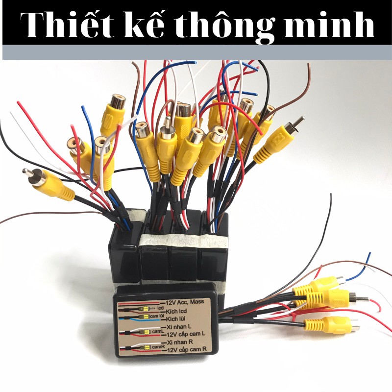 Bộ chia camera lề, camera lùi cho ô tô, dễ dàng lắp đặt, có sơ đồ lắp đặt dễ dàng. Nội thất ô tô Donmic. | BigBuy360 - bigbuy360.vn