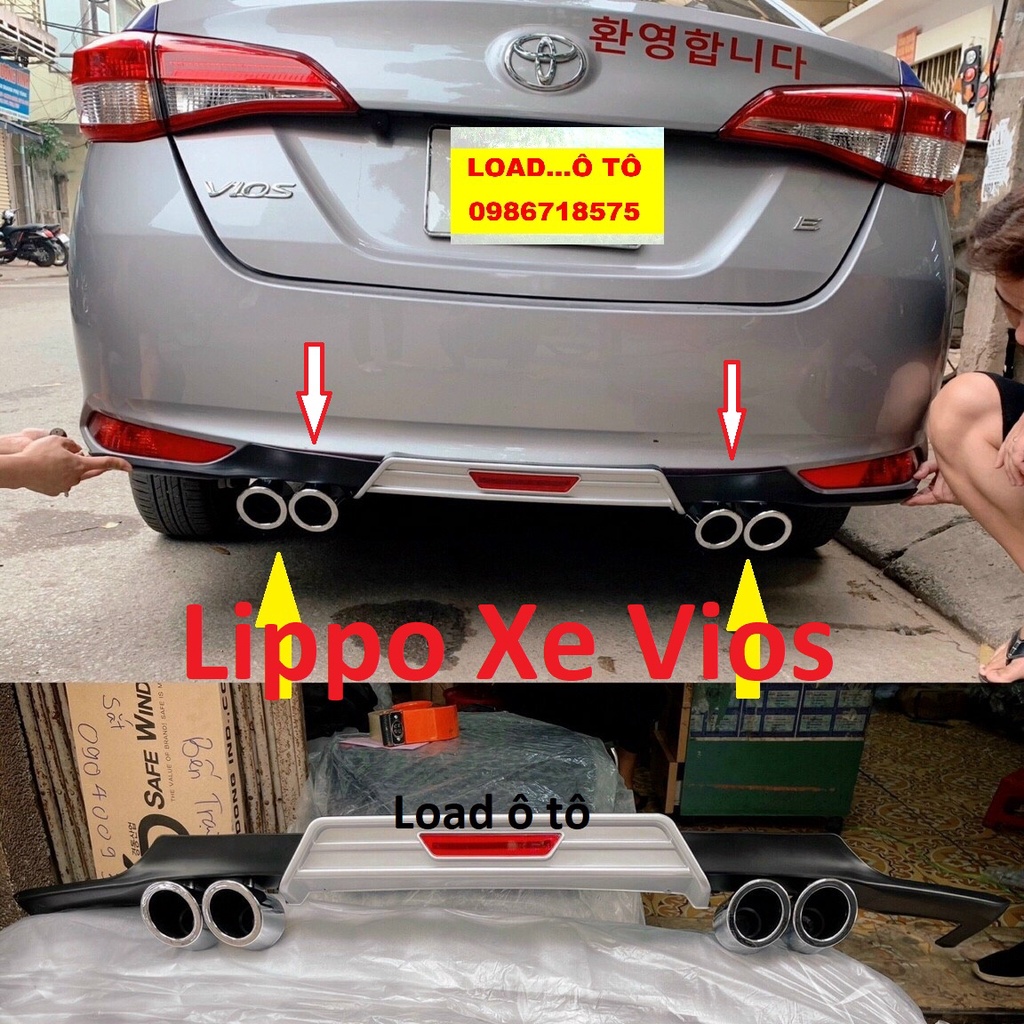 Lippo Chia Xe Toyota Vios Đời 2019-2021 Mẫu 4 Pô Cao Cấp