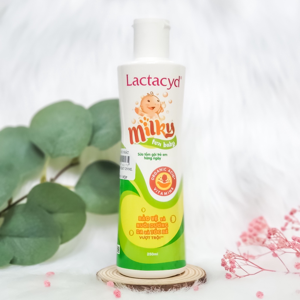 [CHÍNH HÃNG] - Sữa tắm gội bảo vệ nuôi dưỡng da và tóc em bé Lactacyd Milky 250ml