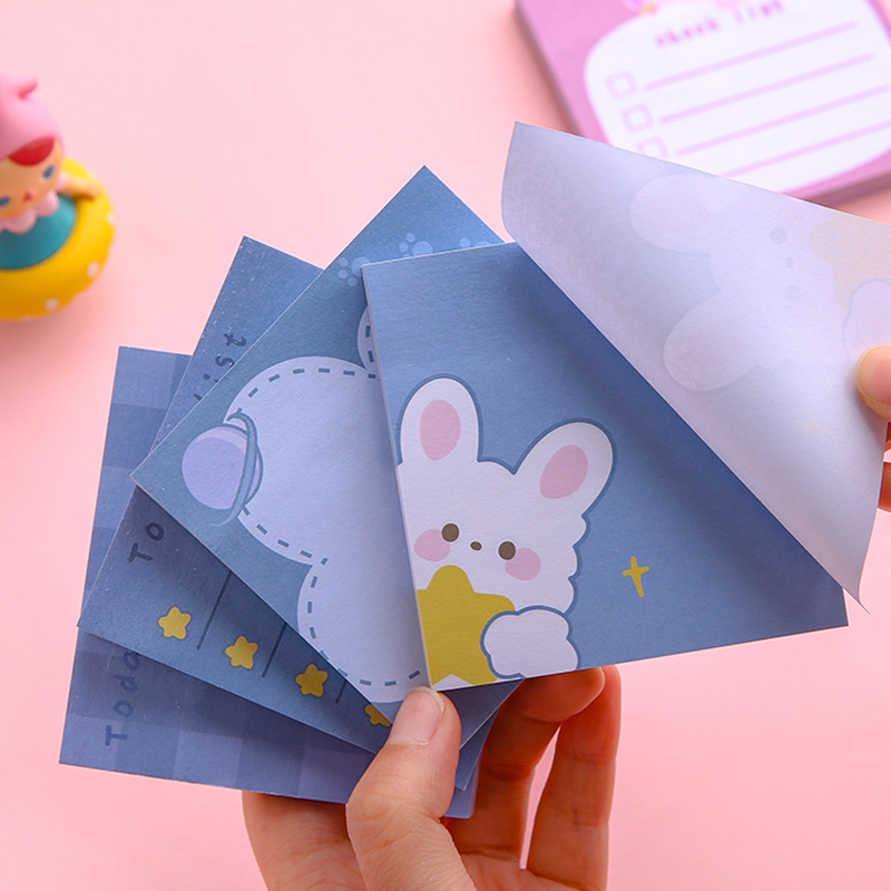 Tập 80 Giấy Viết Ghi Chú Hình Thỏ Xinh Xắn Đáng Yêu