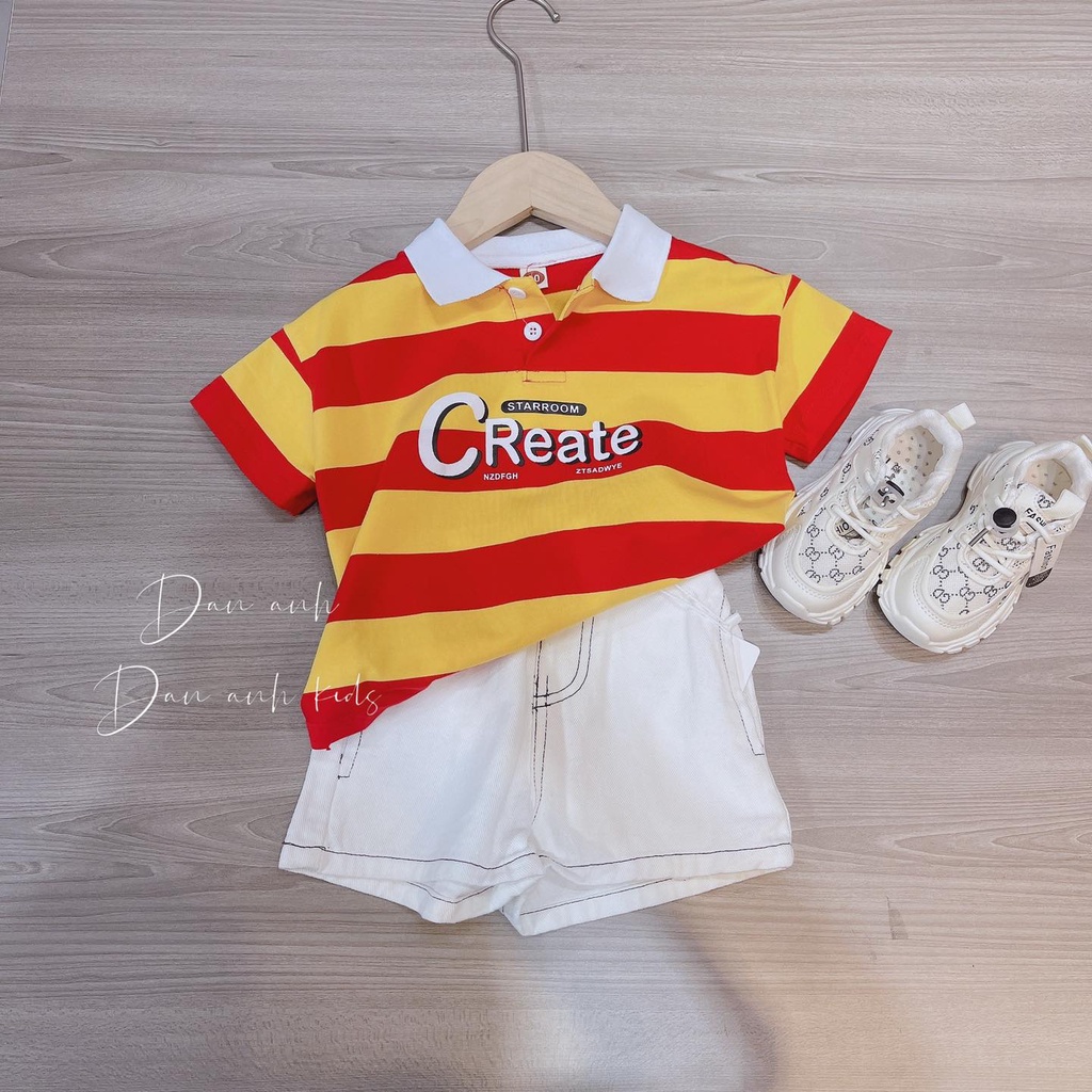 AO POLO CREATE CHO BÉ TRAI