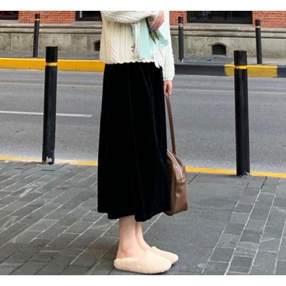 Chân Váy Bầu Xinh CVB62 nhung dài