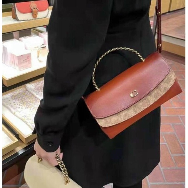 🎀 TÚI COACH DA CANVAS DÁNG CLUTCH 2 NẮP