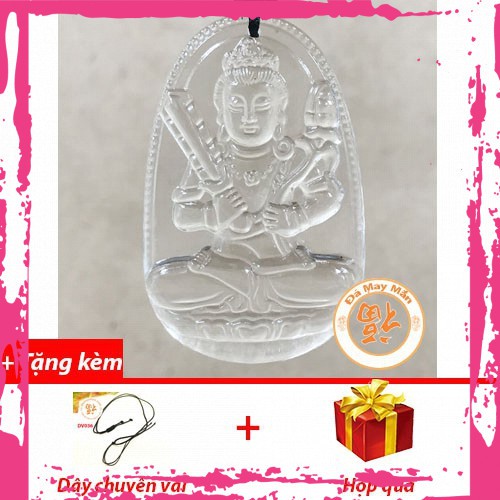 ♥️Freeship 99k TQ_Mặt Dây Chuyền Phật Bản Mệnh Hư Không Tạng Lưu Ly Trắng