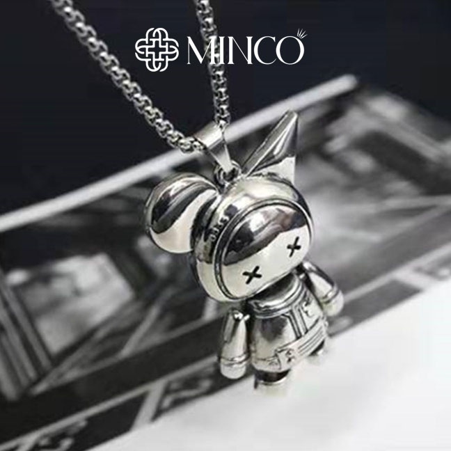 Dây chuyền nam nữ unisex Minco Accessories Vòng cổ Nam Benny phụ kiện thời trang phong cách màu bạc Titan không gỉ DT95