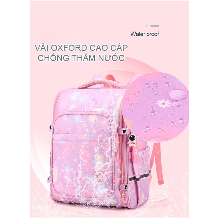 Balo chống gù cao cấp cho bé gái đi học tiểu học form hộp size lớn COCASHOP 3196