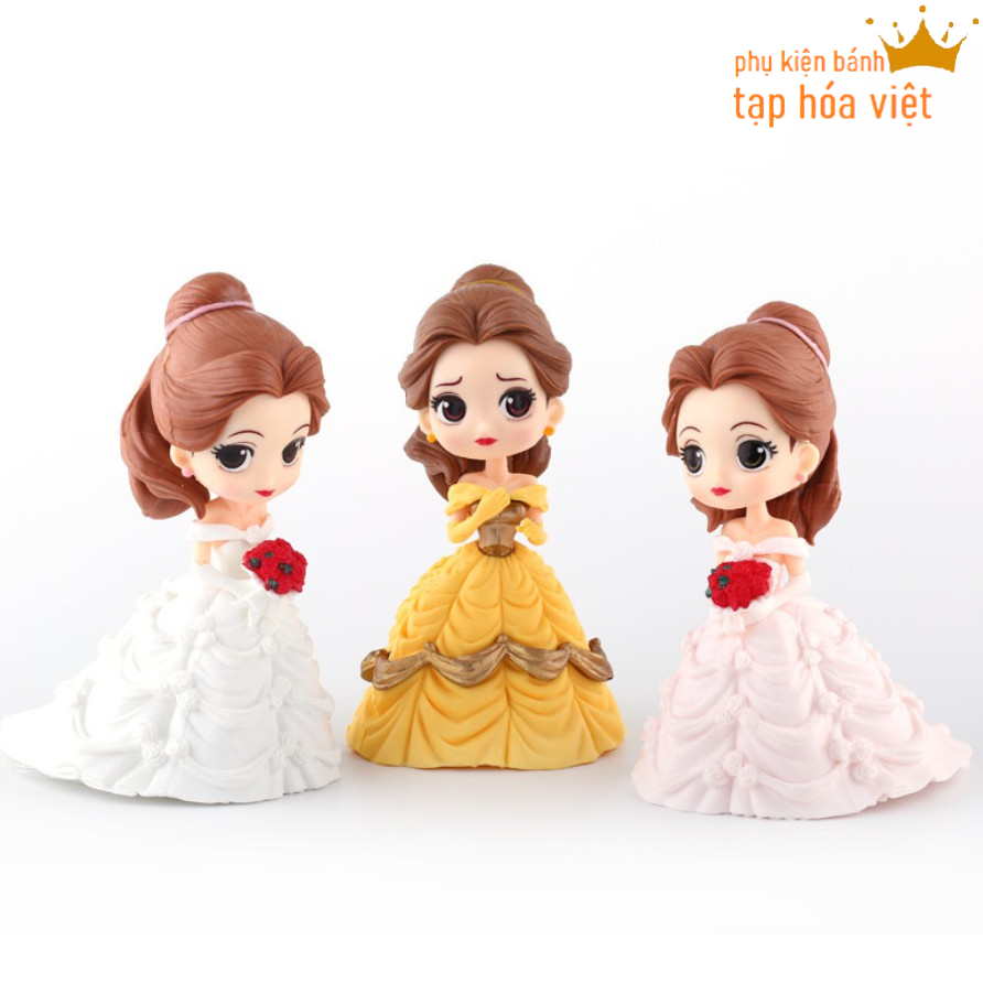 Công Chúa Bella trang trí bánh sinh nhật, cô dâu trang trí bánh, topper cake