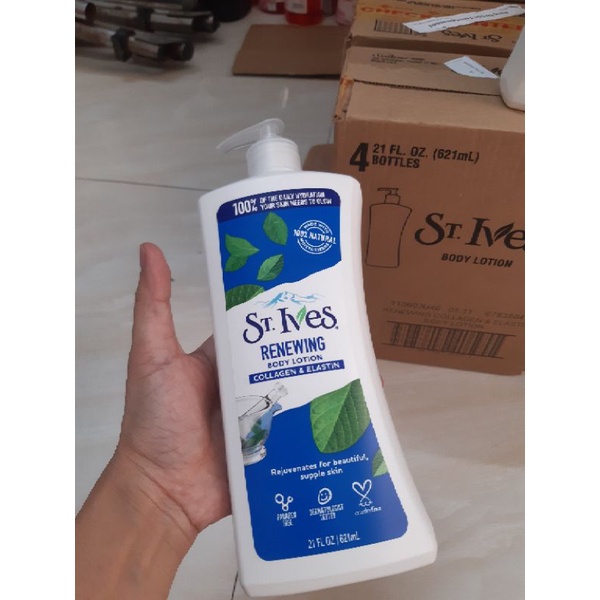 Sữa Dưỡng Thê Toàn Thân ST.IVES 621ml  trà xanh date2024