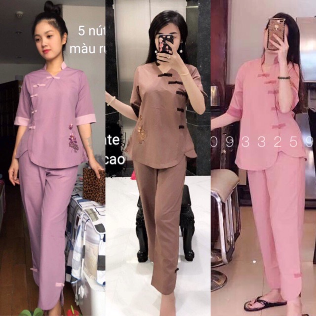 Đồ Lam Đi Chùa # Mẫu 5 Nút | BigBuy360 - bigbuy360.vn