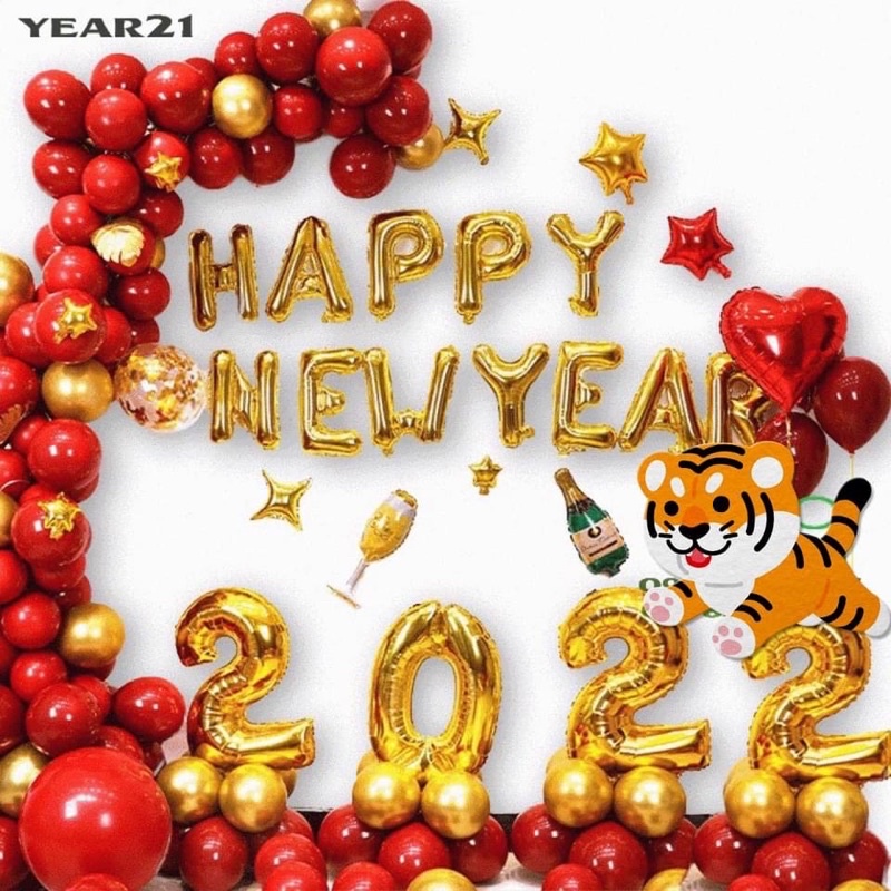 Bộ chữ HAPPY NEW YEAR (kèm băng keo)