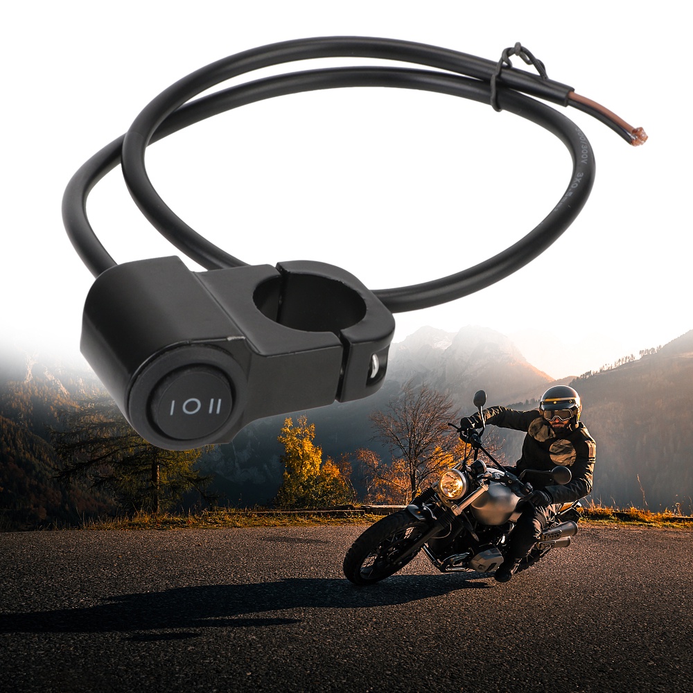 Công tắc đèn pha xe máy ATV ba vị trí 12V bằng hợp kim nhôm chống thấm nước 22cm 7/8in