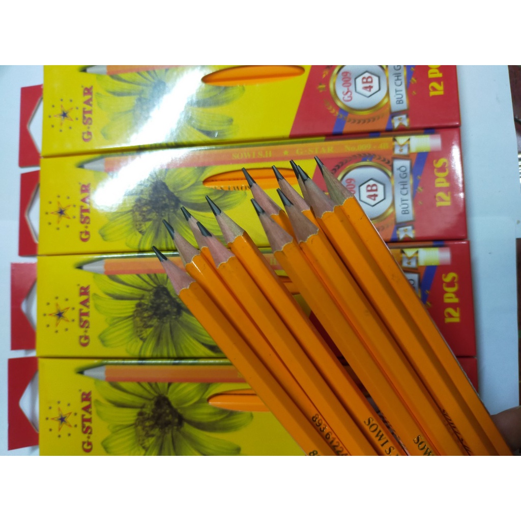 Hộp 12 bút chì Vàng GStar