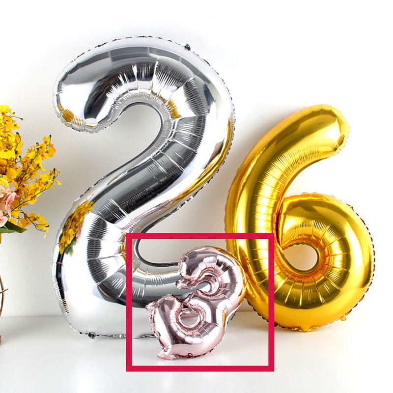 Bong Bóng Hình Số 16 Inch Màu Vàng Hồng / Bạc Độc Đáo Trang Trí Tiệc Cưới / Sinh Nhật